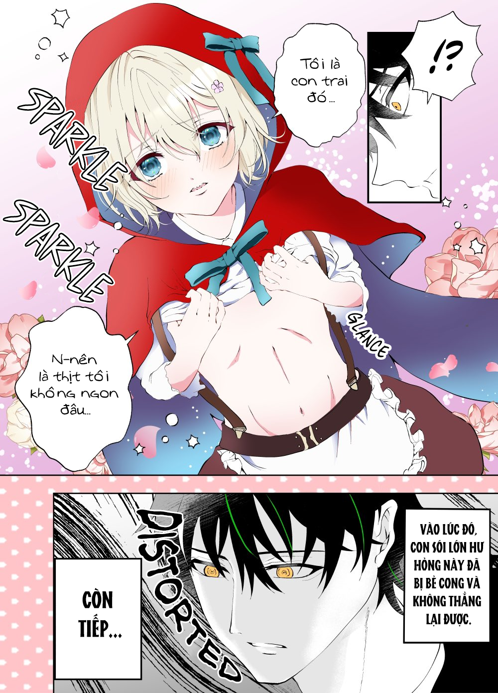 Con sói lớn hư hỏng bị bẻ cong giới tính bởi “cô bé” quàng khăn đỏ.